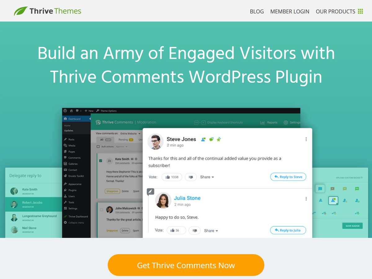 thrive-comments plugin for WordPress