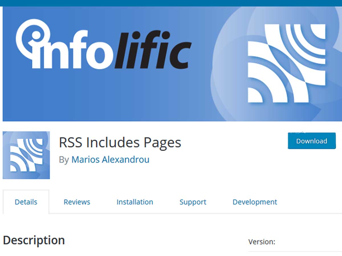 RSS-includes-pages